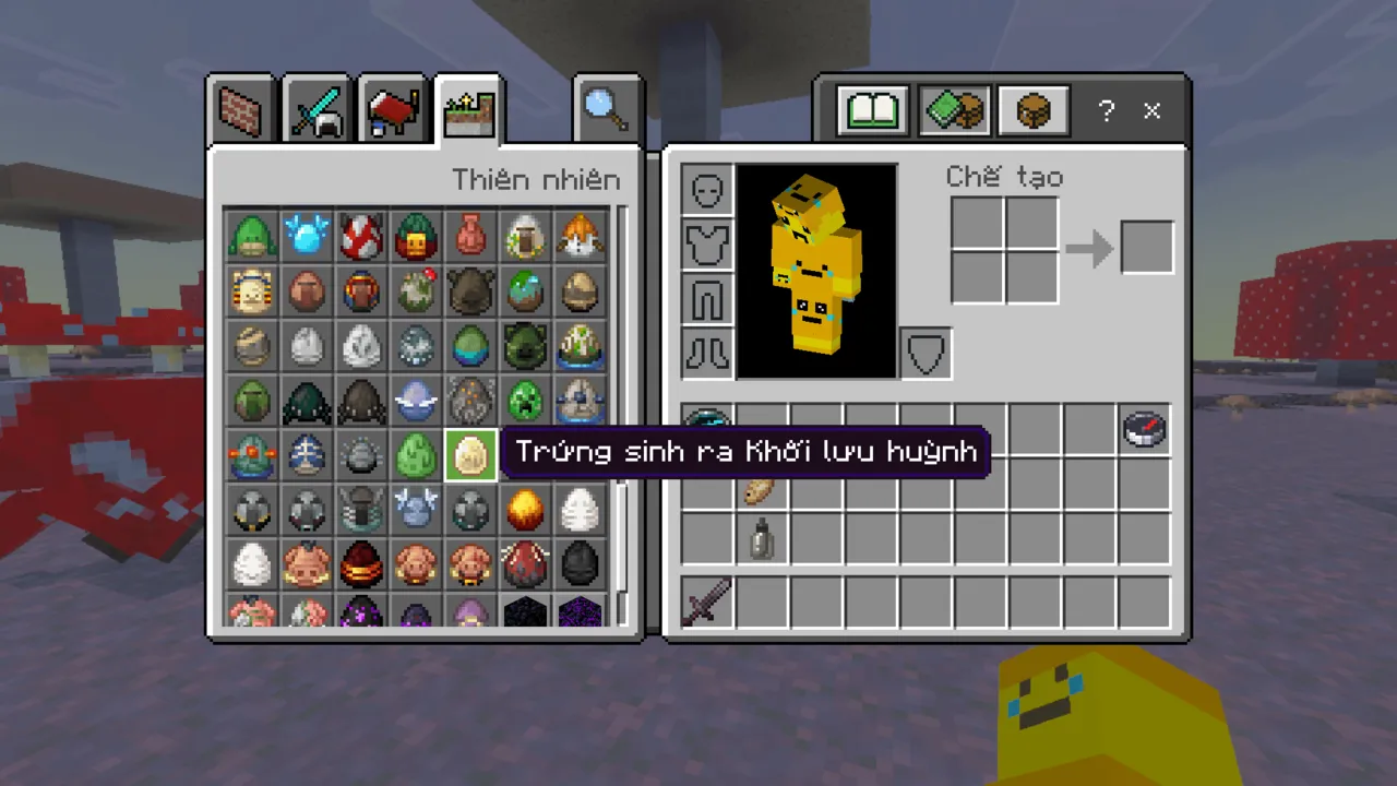 The Ty-el's Vietnamese Language Pack: Sulfur Cube Spawn Egg with item name tooltip