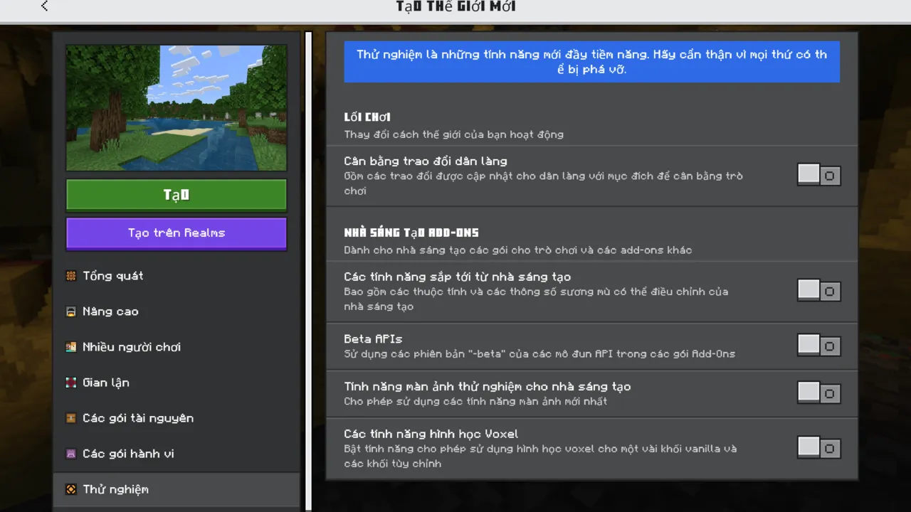 The Ty-el's Vietnamese Language Pack: World Settings/Experiments