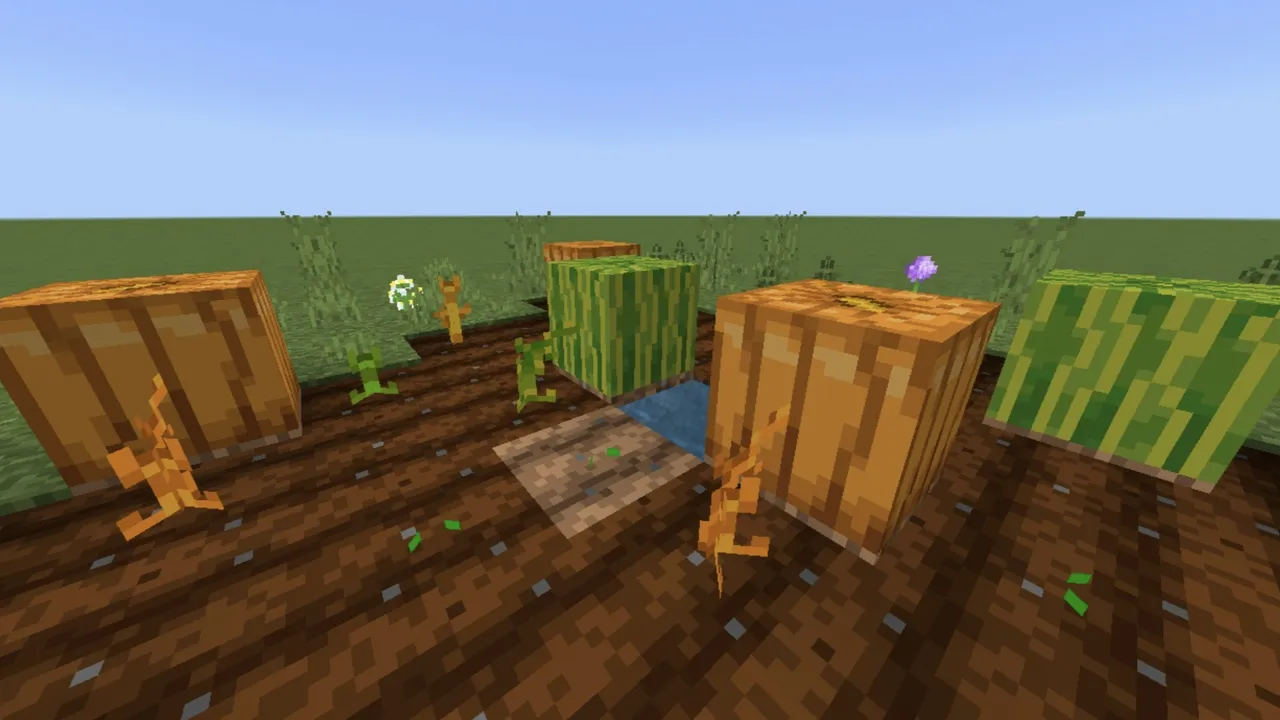 Ultimate Survival Texture Pack: Watermelons growing in dirt