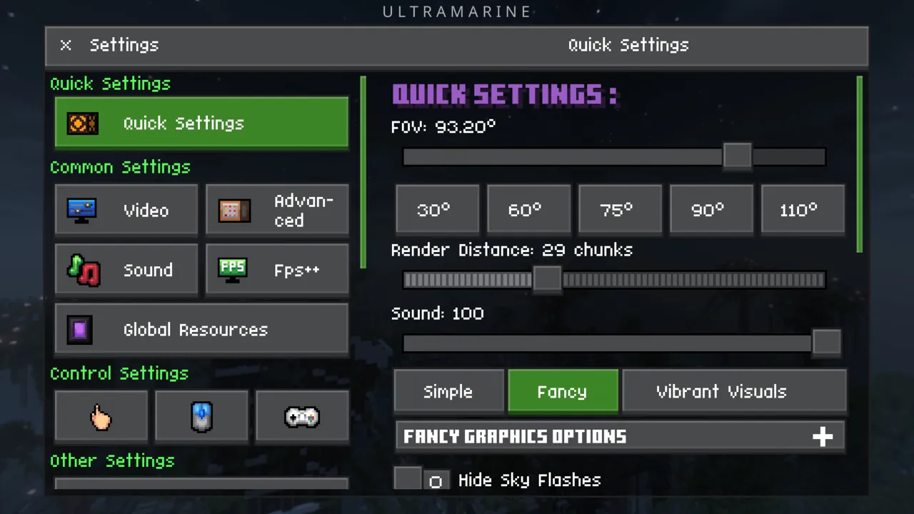 Ultramarine Nightfall texture pack for Minecraft PE, screenshot 3