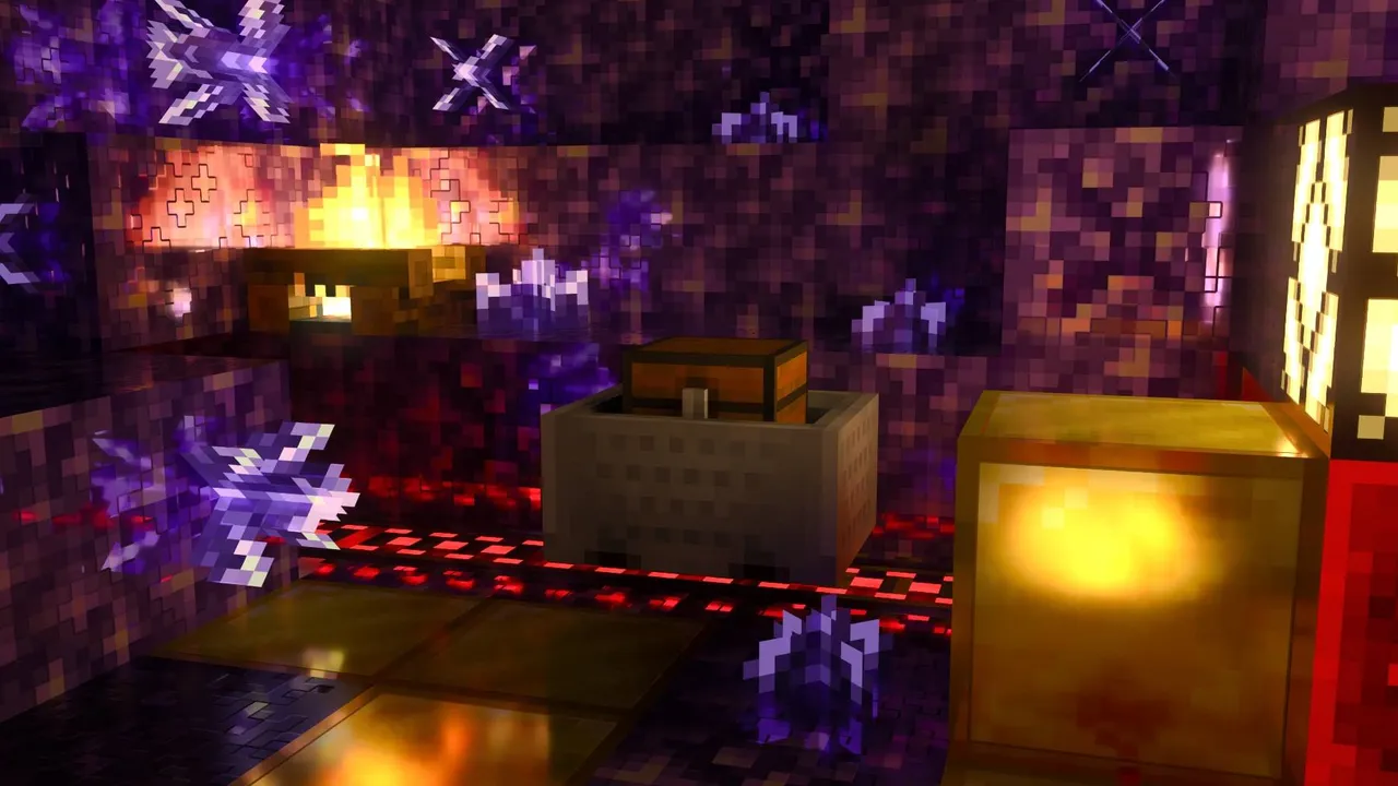 Vanilla RTX texture pack: Caves & Cliffs Part 1 — Amethyst Cave