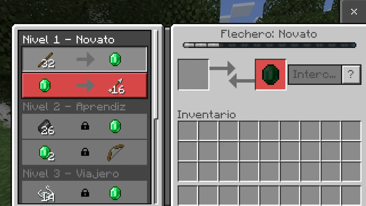 Visible Trades texture pack for Minecraft PE: Works with all villager classes
