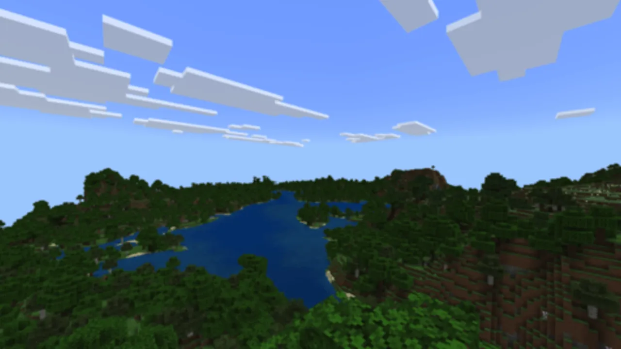 Vistas LOD texture pack: Forest with lake and hills