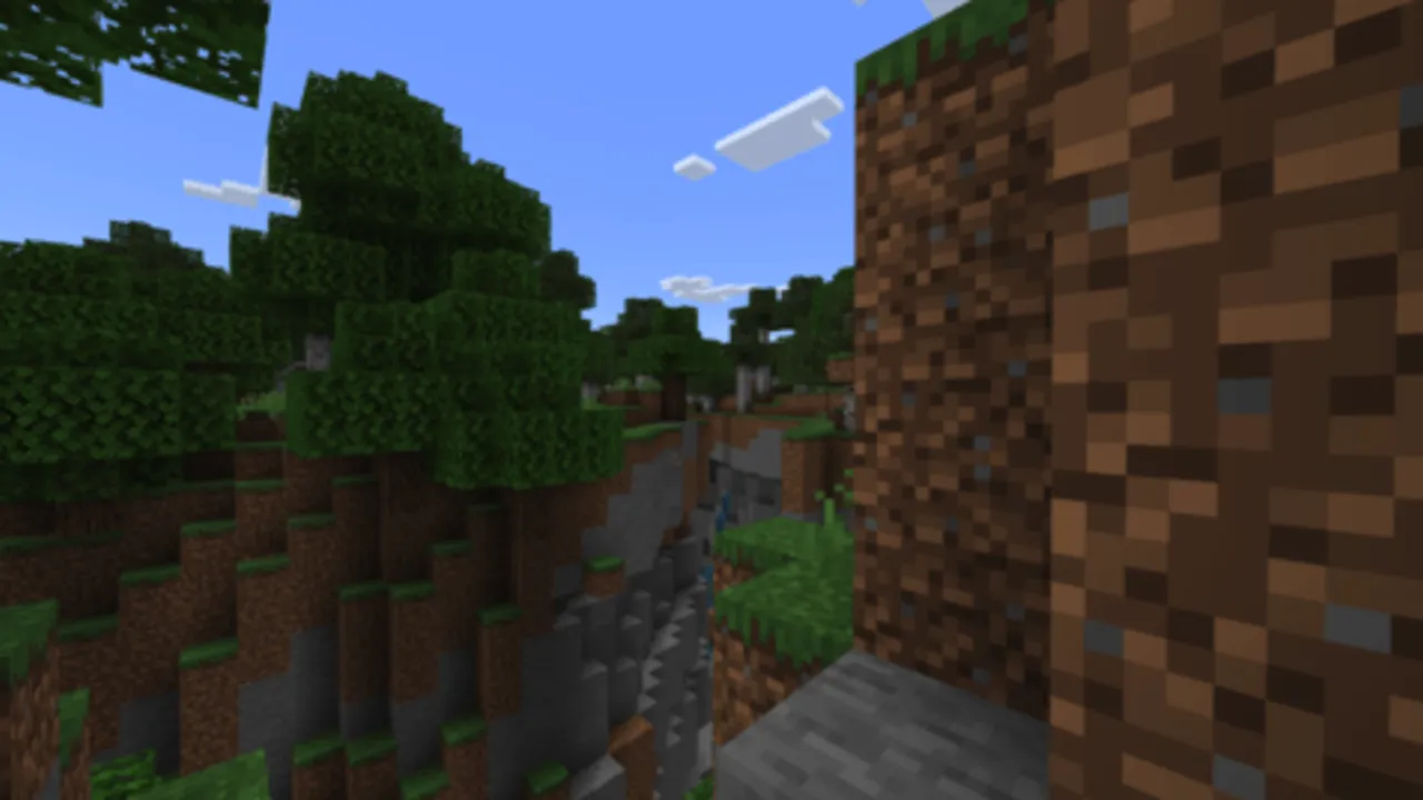 Vistas LOD texture pack: Forest with trees and dirt cliffs