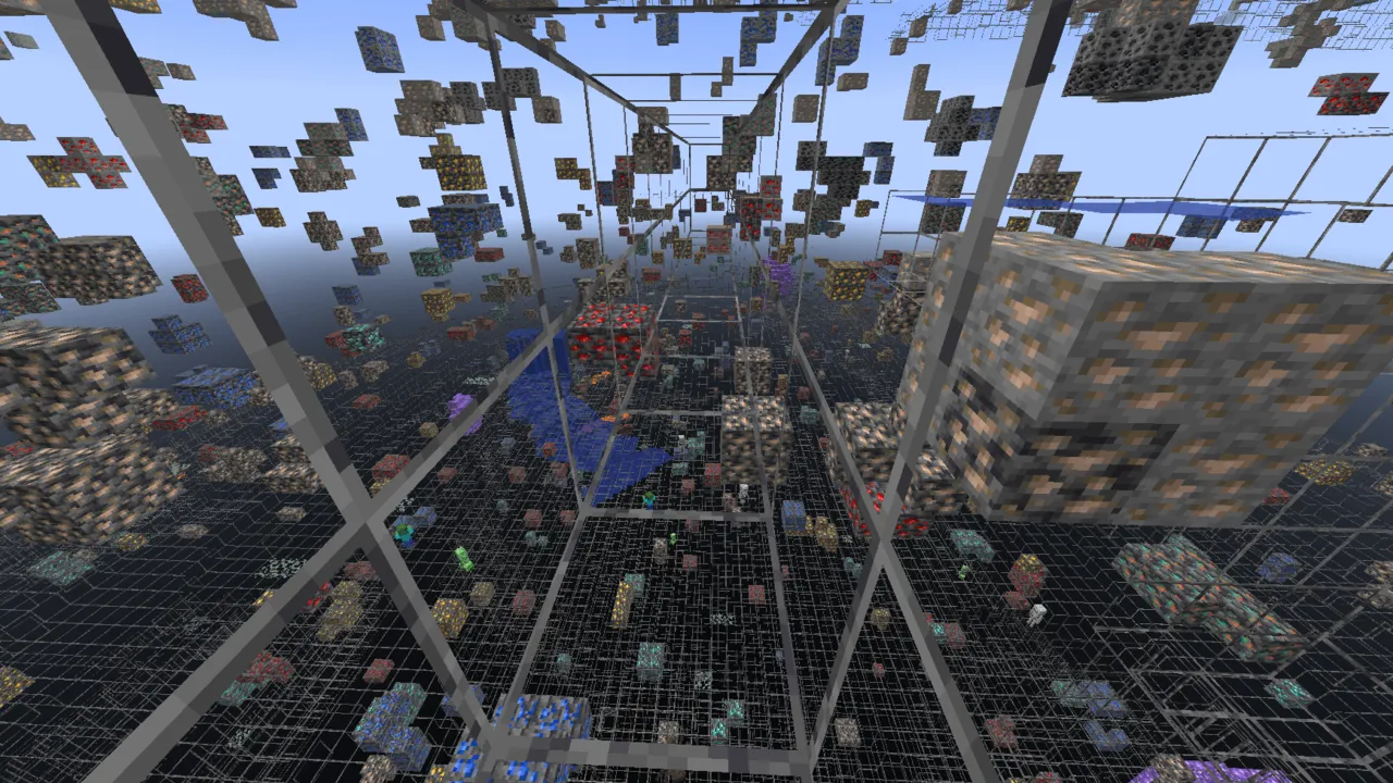 X-Ray Plus texture pack: See-through walls show ores and structures