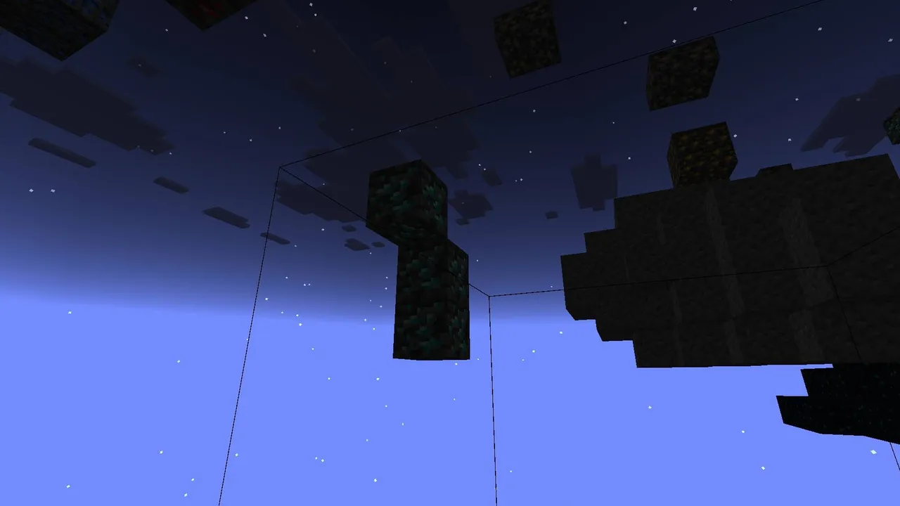 X-Ray Texture Pack Minecraft texture pack: Night sky with floating blocks