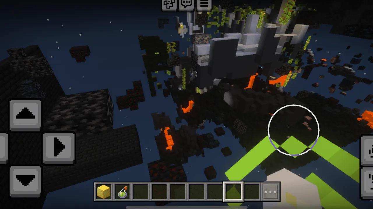 X-Ray Texture Pack Minecraft texture pack: Night sky with floating islands and glowing lava