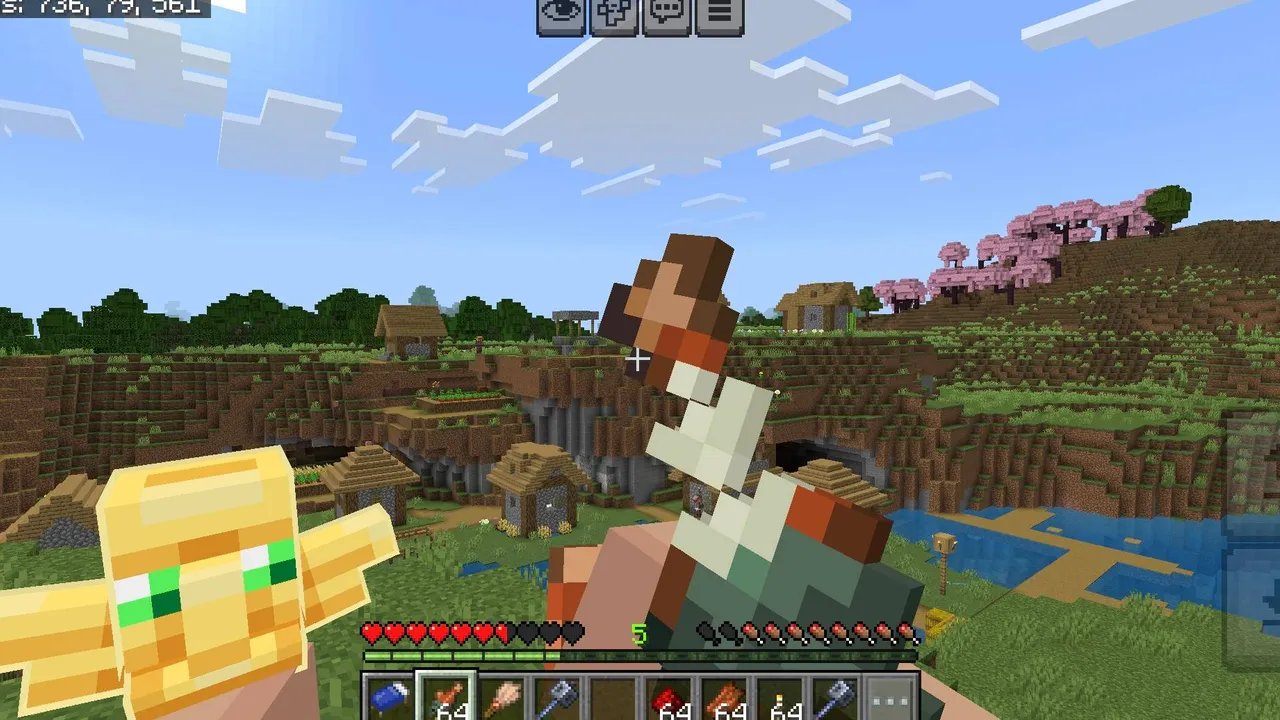 Xnova Remastered texture pack: Player holding chicken in first-person view