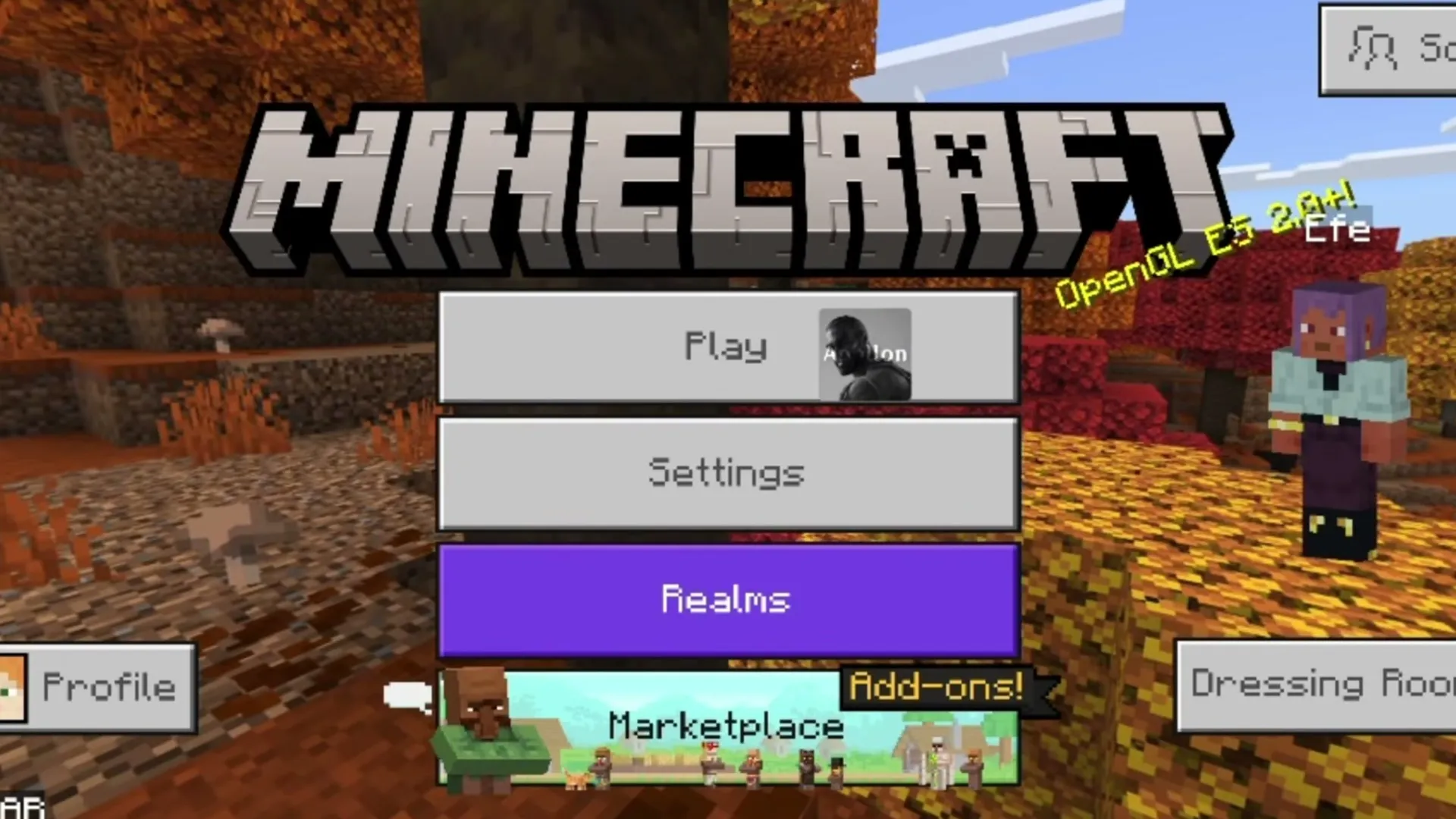 Minecraft's title screen with Apollon Client loaded